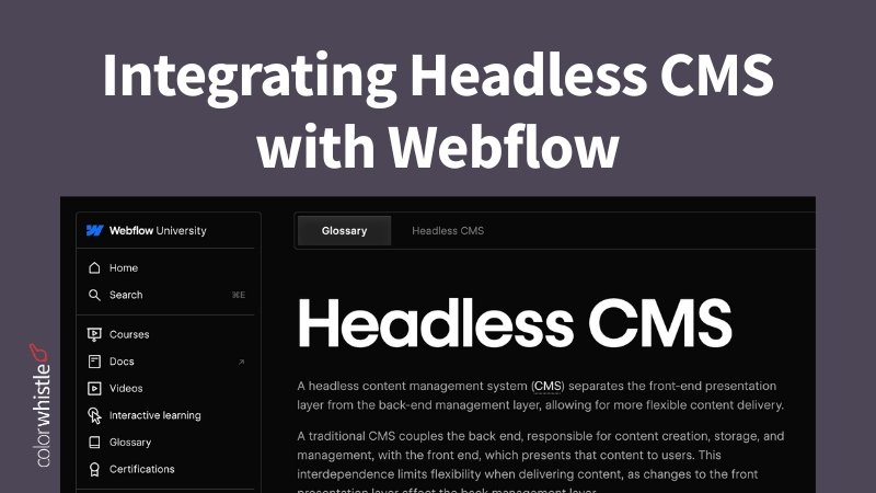 Integrating Headless CMS with Webflow - Novaito